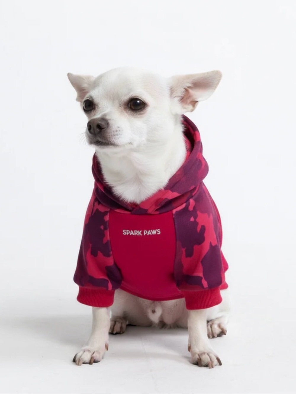 NWOT Spark Paws - Pink Camouflage Hoodie for Dogs size Medium